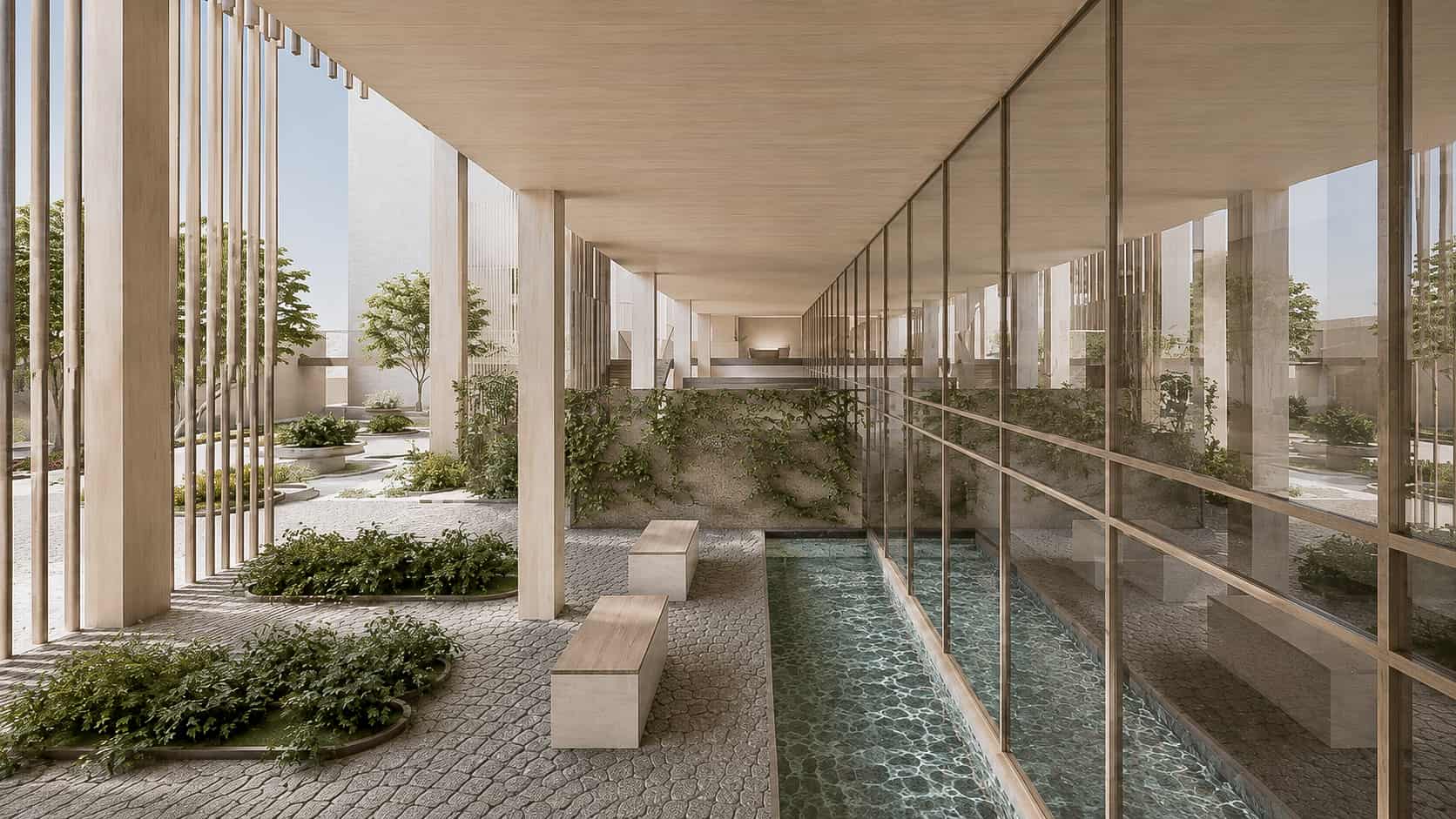 A Transitional Space Between Water and Garden