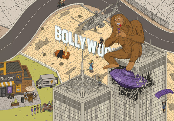 King Kong and other well-known television characters, reimagined with unexpected twists.