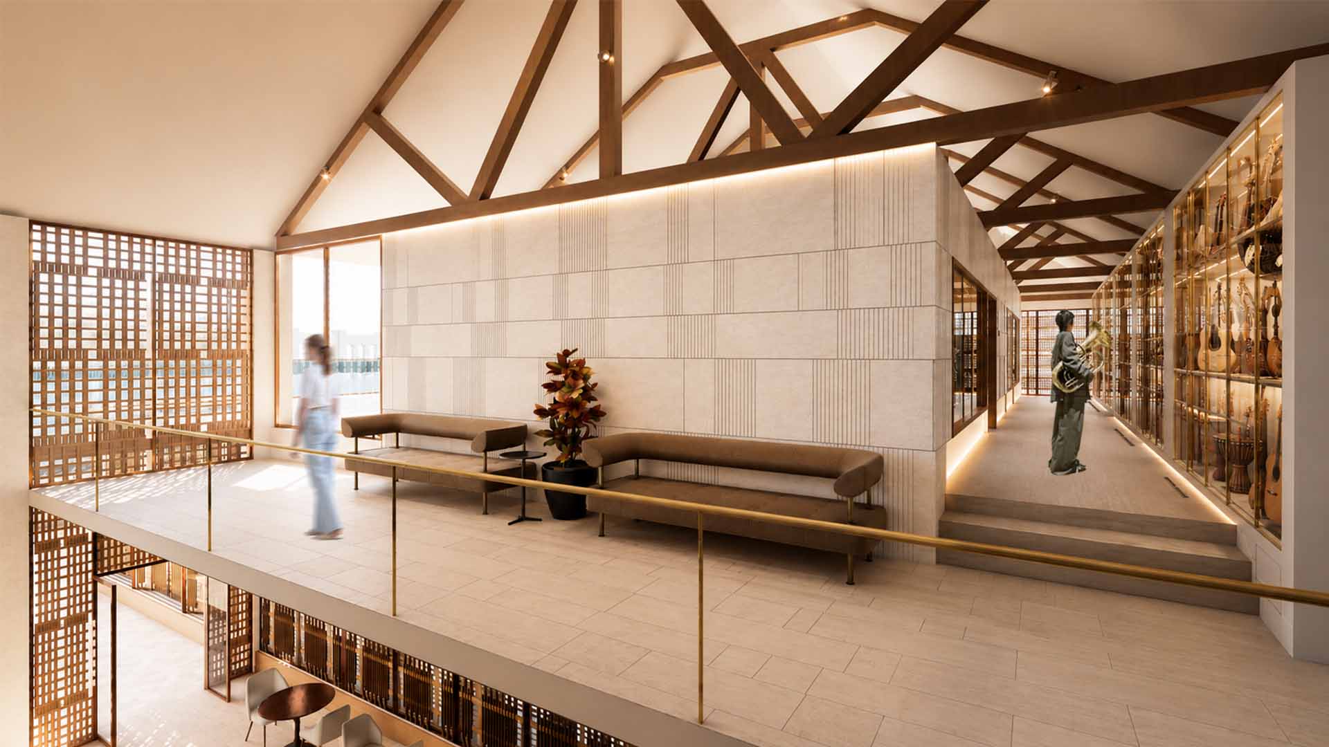 The upper floor at 