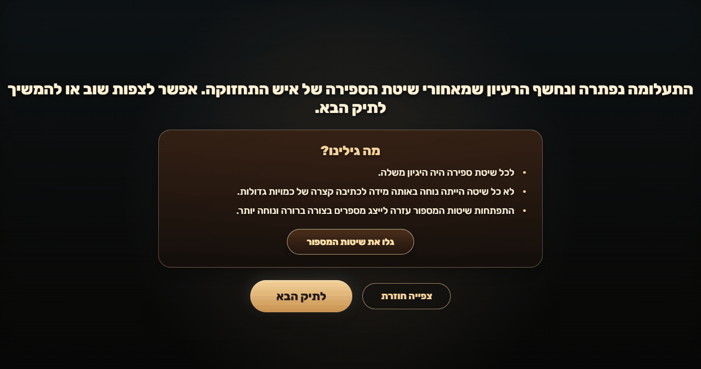 כרטיסיית מה גילינו